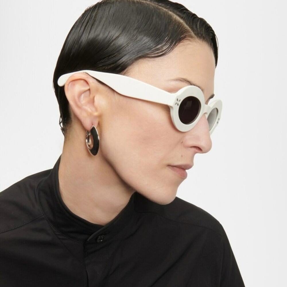 New! Alaïa White Oval Sunglasses AA0059S 002, Authentic - Picture 10 of 16